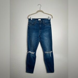 MOTHER Distressed High Waisted The Looker Gold Rush Baby Jeans size 26
